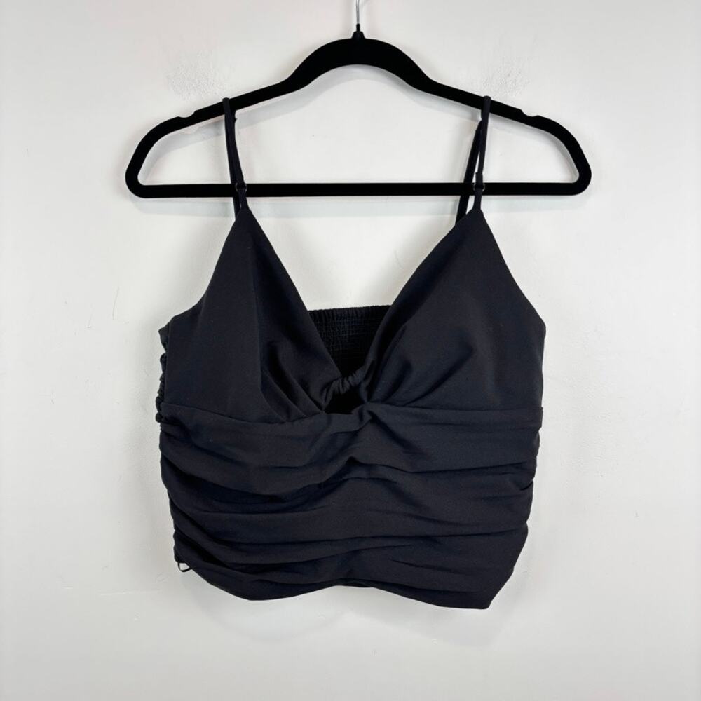 Zara Black Synched Waist Top Casual to Dressy‎ Versatile M